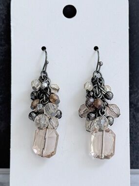 🚨3 for $15🚨 Champagne Crystal Cluster Drop Earrings